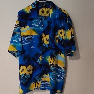 Men's Tropical Blue Hawaiian Shirt
